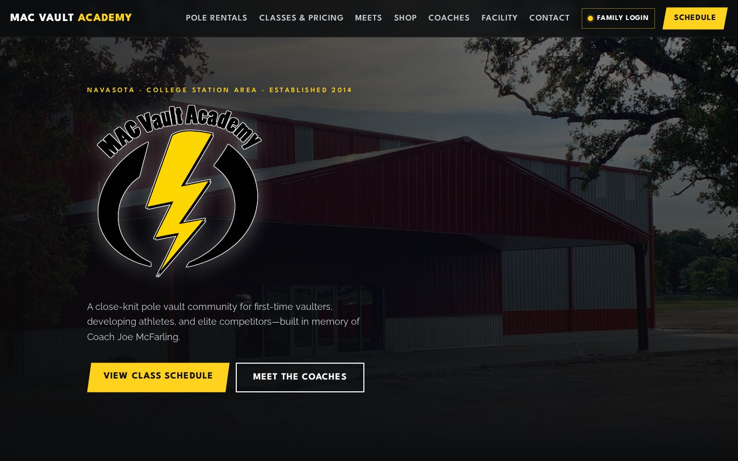 MAC Vault Academy homepage